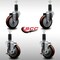 Service Caster 4'' SS Maroon Poly Wheel Swivel 1-1/4'' Expanding Stem Caster Set 2 Brakes, 4PK SCC-SSEX20S414-PPUB-MRN-2-TLB-2-114 - alternate 5